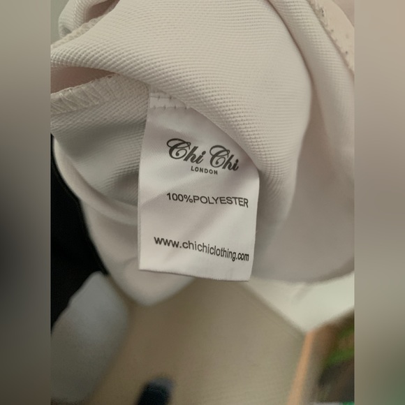 Chi Chi London Purple & White Floral Knee Length Dress Size UK 10/US 6 - Picture 6 of 7